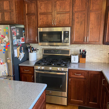 Refaced Stained Cherry Kitchen