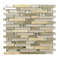 Pinky Wheat Luxury Diamond Glass Mosaic Tile Collection - Home Accessories & Decor