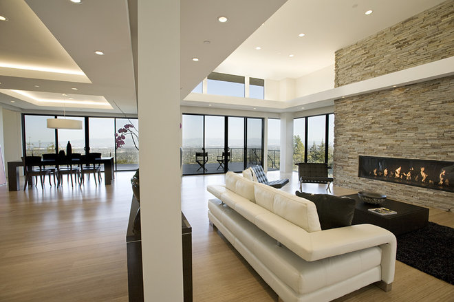 Contemporary Living Room by De Mattei Construction