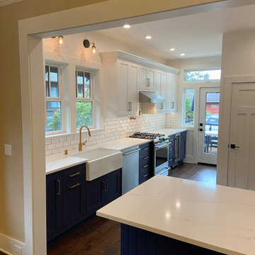 West Seattle White & Navy Kitchen