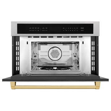ZLINE 30" Microwave Oven, DuraSnow With Gold MWOZ-30-SS-G