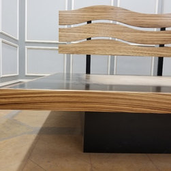 Custom Platform Bed in Zebra Wood - Beds