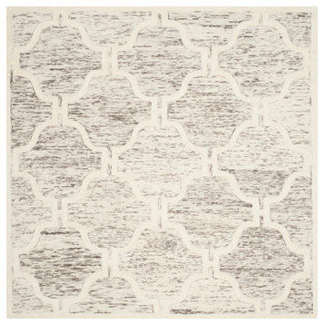Safavieh Cambridge Collection CAM727 Rug, Light Brown/Ivory, 6' Square