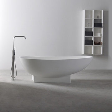 Amazing Solid Surface Bathtubs in white matte finish