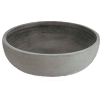 Orinoco Double Walled Indoor/Outdoor Bowl Planter Pot, Weathered Concrete, 30"