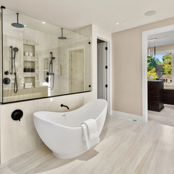 Elegant Shower and Bath Design by a Seattle Interior Designer
