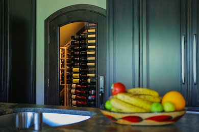 Example of a trendy wine cellar design in San Francisco