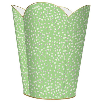 Green Daisy Wastepaper Basket