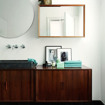Vintage wooden bathroom