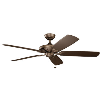 Kichler Kevlar 60 inch Outdoor Ceiling Fan in Weathered Copper Powder Coat