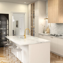 Cia MotionSense Wave One-Handle High Arc Pulldown Kitchen Brushed Gold Faucet - Kitchen Faucets