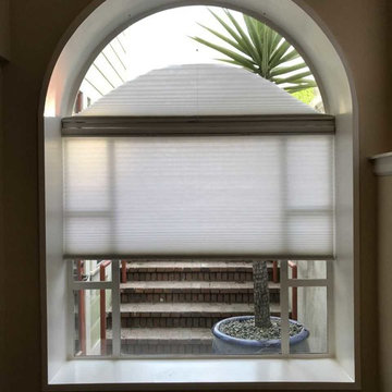 Sunset Movable Cellular Shade for Arched Window