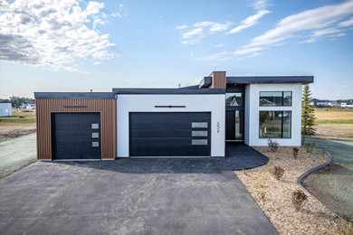 Example of a minimalist exterior home design in Other