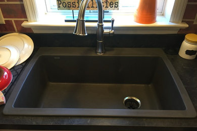 Granite composite sink, new faucet