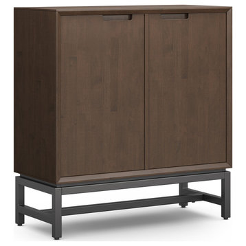 Banting Solid Hardwood Medium Storage Cabinet, Walnut Brown