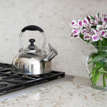 Multi min mosaic tile and Cambria countertops