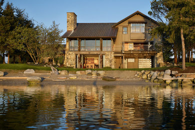 Inspiration for a rustic exterior home remodel in Seattle