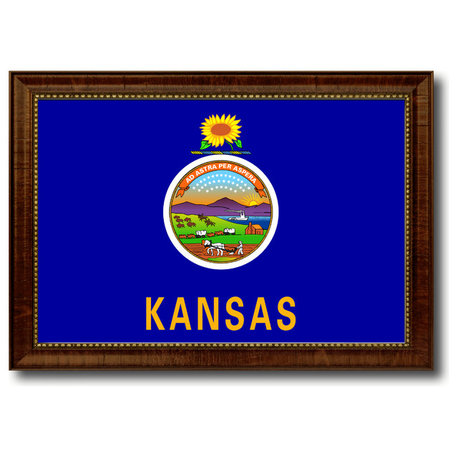 Kansas State Flag Canvas Print, 15"x21"