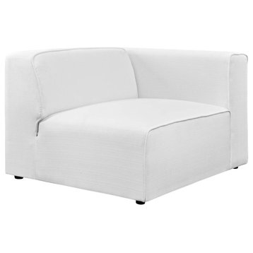 Mingle Upholstered Fabric Right-Facing Sofa, White