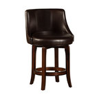 Hillsdale Napa Valley Wood and Upholstered Counter Height Swivel Stool