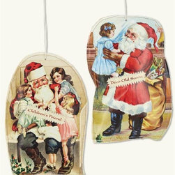 Santa Pillow Ornaments (Pair) - Christmas Ornaments