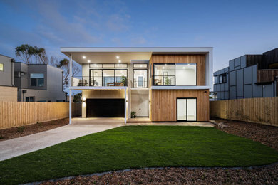 Example of a minimalist exterior home design in Geelong