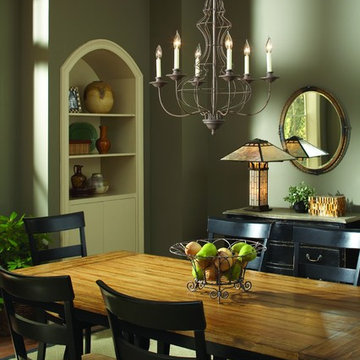 Laila Chandelier & Ambler Table Lamp