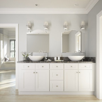 Brilliant White Shaker Bathroom Vanity