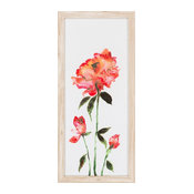 Tipton Wall Art, Rectangle, Red, 12"x26"
