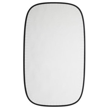 Cut Mirror, Black Wood, Plain Etched Mirror, 28"W (DA9002 3MPMV)