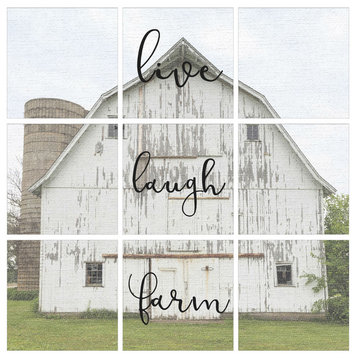 Live Laugh Farm Vintage Photography by In House Art, 9-Piece Canvas Wall Art Set