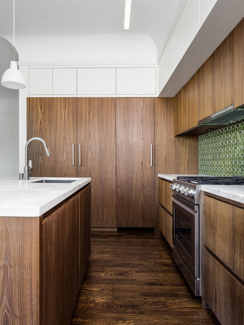 Kitchen with Green Backsplash Design Ideas & Remodel Pictures | Houzz