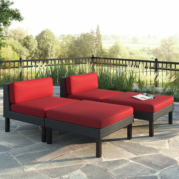 CorLiving Oakland 4-Piece Lounger Patio Set