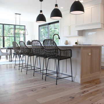 Oak, and White Kitchen with Matte Black Accents in Iowa Aspen Homes Farmhouse