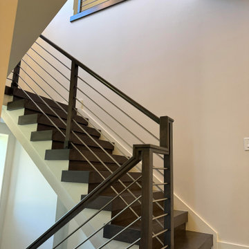 Project #137 | Maple Staircase with Stainless Steel Railing
