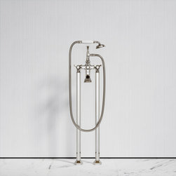 Deco Eton Polished Nickel Freestanding Bath Shower Tap - Bath Taps