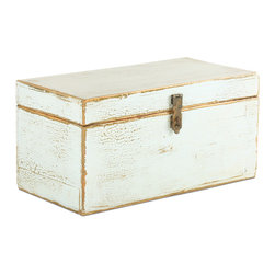 Vintage Light Blue Wooden Box - Decorative Boxes