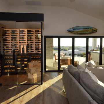 Custom-Built Glass Wine Room in a Contemporary Home
