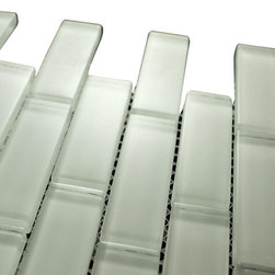 1x3 White Glossy Subway Glass Mosaic Tiles - Home Accessories & Decor