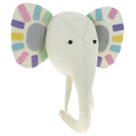 SCANDI CHIC - Pastel Felt Elephant Wall Head - Turn your little girl's bedroom into a wildlife safari with this striking pastel elephant head.