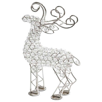 Crystal Silver Reindeer