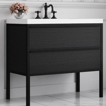 Chameleon Concepts ELMT-48-BLK Element 48" Vanity - Charcoal & Matte Black
