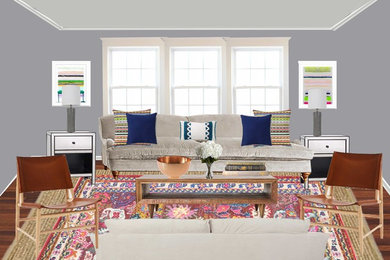 Living room - eclectic living room idea in Austin