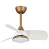 28 in. Modern Integrated LED Indoor Ceiling Fan with Remote Control and DC Motor