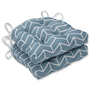 Set of 2 Blue 16 X 15.5 X 4 622996 Pillow Perfect Indoor Wingtip Navy Reversible Chair Pad Set of 2 Blue 16 X 15.5 X 4 622996 Pillow Perfect Indoor Wingtip Navy Reversible Chair Pad