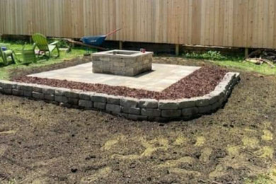 Paver patio and fire pit
