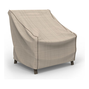 Budge English Garden Tan Tweed Medium Outdoor Chair Cover, 36"x36"x36"