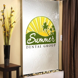 Summit Falls Wall Fountain with Logo - Indoor Fountains