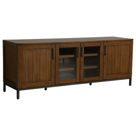 Liberty Wood Media Console, Walnut Brown