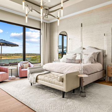 Primary Bedroom with Picture Window Lake Views